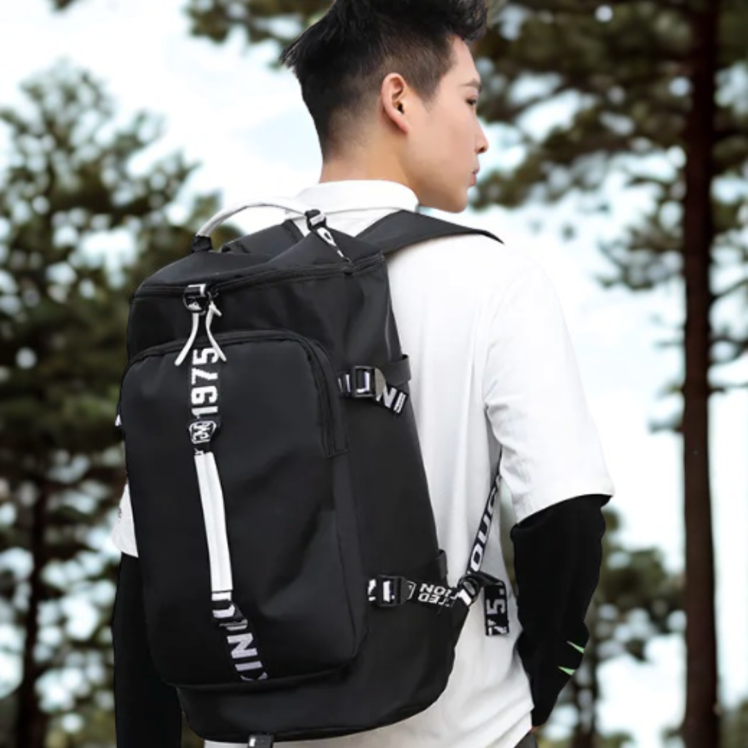 1975 Travel Lightweight Gym Bag - Large Capacity & Durable Nylon | Fitness Backpack for Active Lifestyles